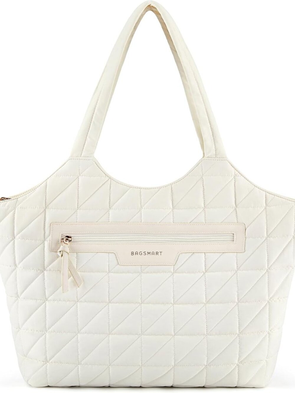Tote Bag for Women, Quilted Travel Top Handle, Large Shoulder HandBags with Zipp